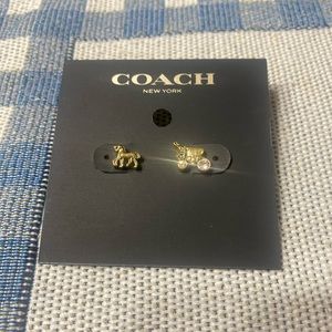Coach Gold stud earring
